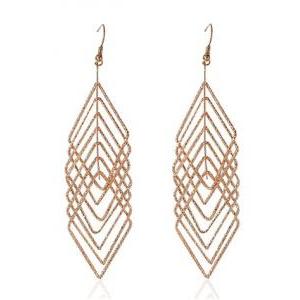 Bright Earrings with Diamond Frame ..