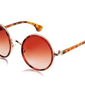 Brown Rounded Sunglasses Featuring ..