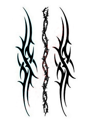 4Pcs Abstract Print Tattoo Stickers on Luulla